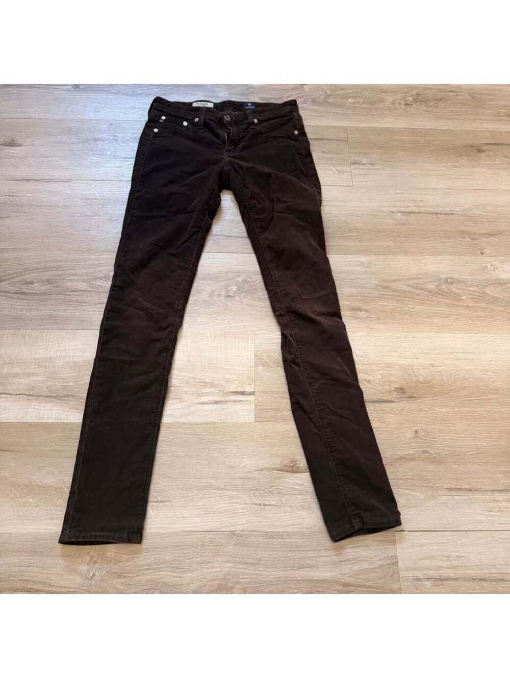 AG The Legging Corduroy Super Skinny Jeans Brown Women's 26R